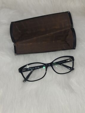 Fendi Eyeglasses, Frames  & Case. Black/Grey F940 001, 53-15-135, Plastic, Italy